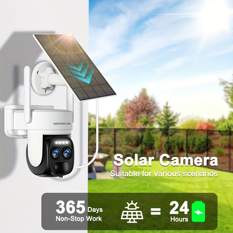 Solar Wireless Security Camera Outdoor 360° HD Zoom