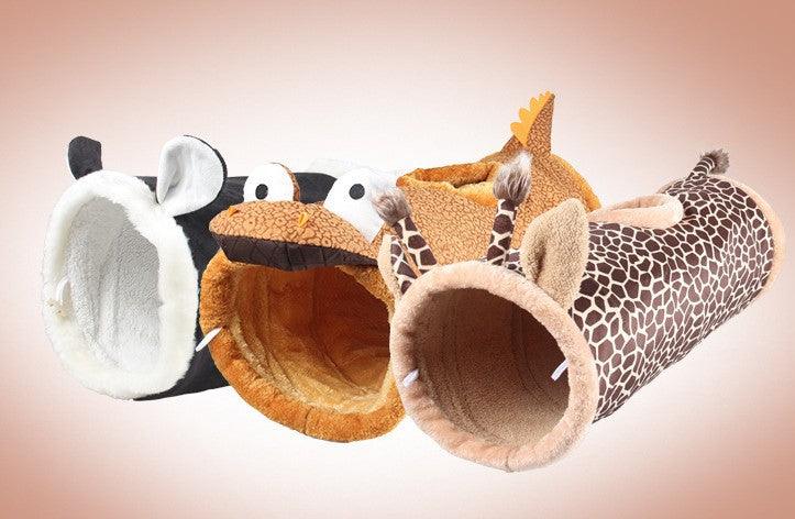 Fluffy Sound Adventure: Plush Cat Tunnel With Interactive Paper Sounds
