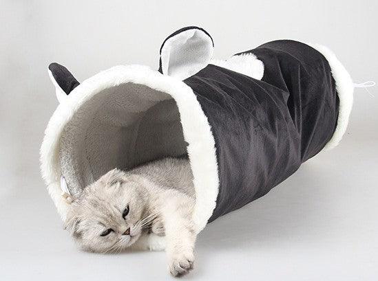 Fluffy Sound Adventure: Plush Cat Tunnel With Interactive Paper Sounds