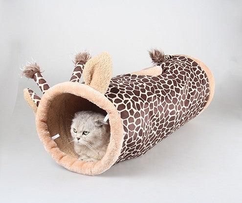 Fluffy Sound Adventure: Plush Cat Tunnel With Interactive Paper Sounds