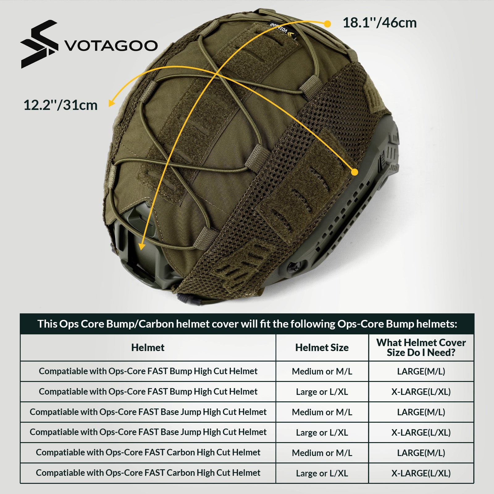 VOTAGOO® Tactical Helmet Cover