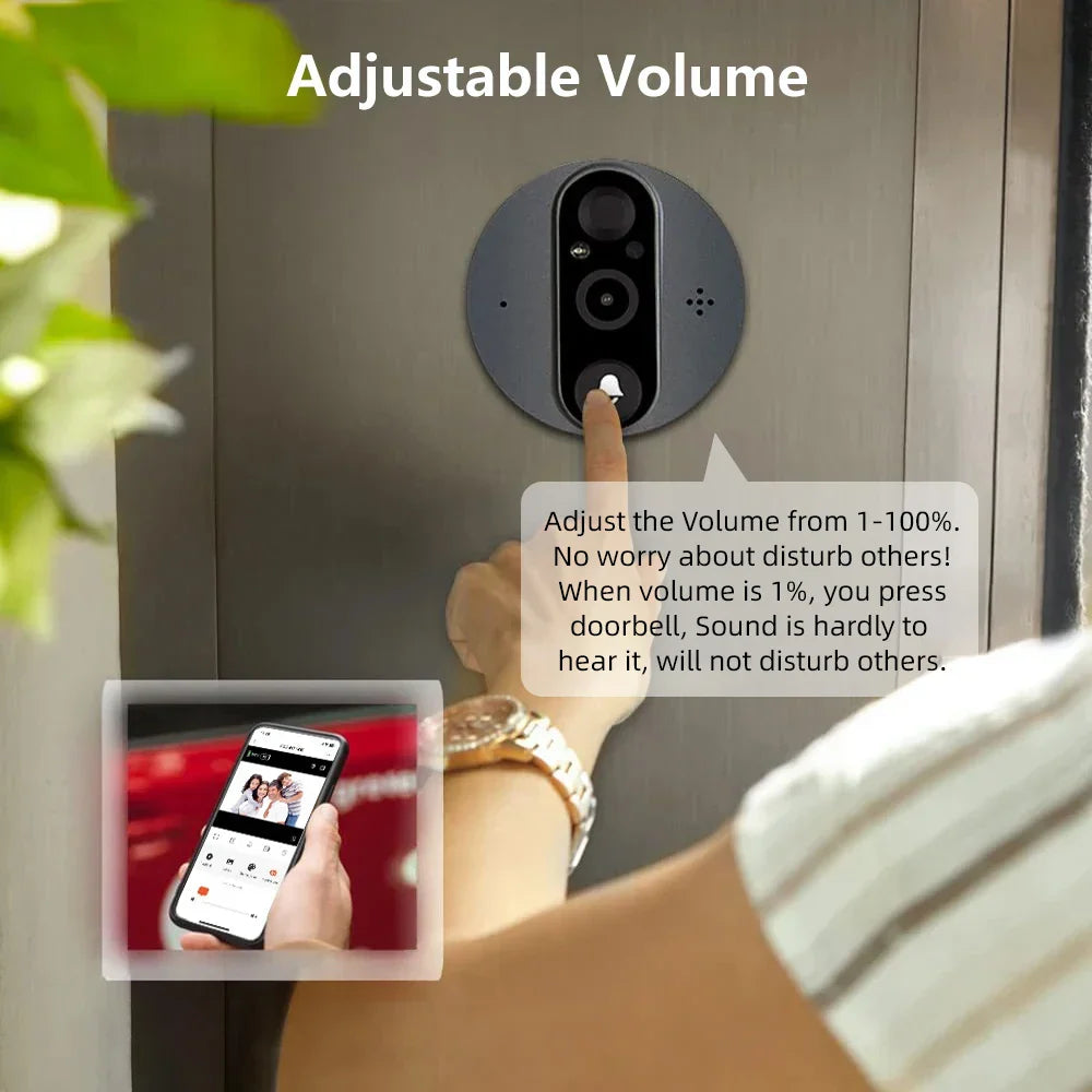 WiFi Smart Peephole Camera Doorbell