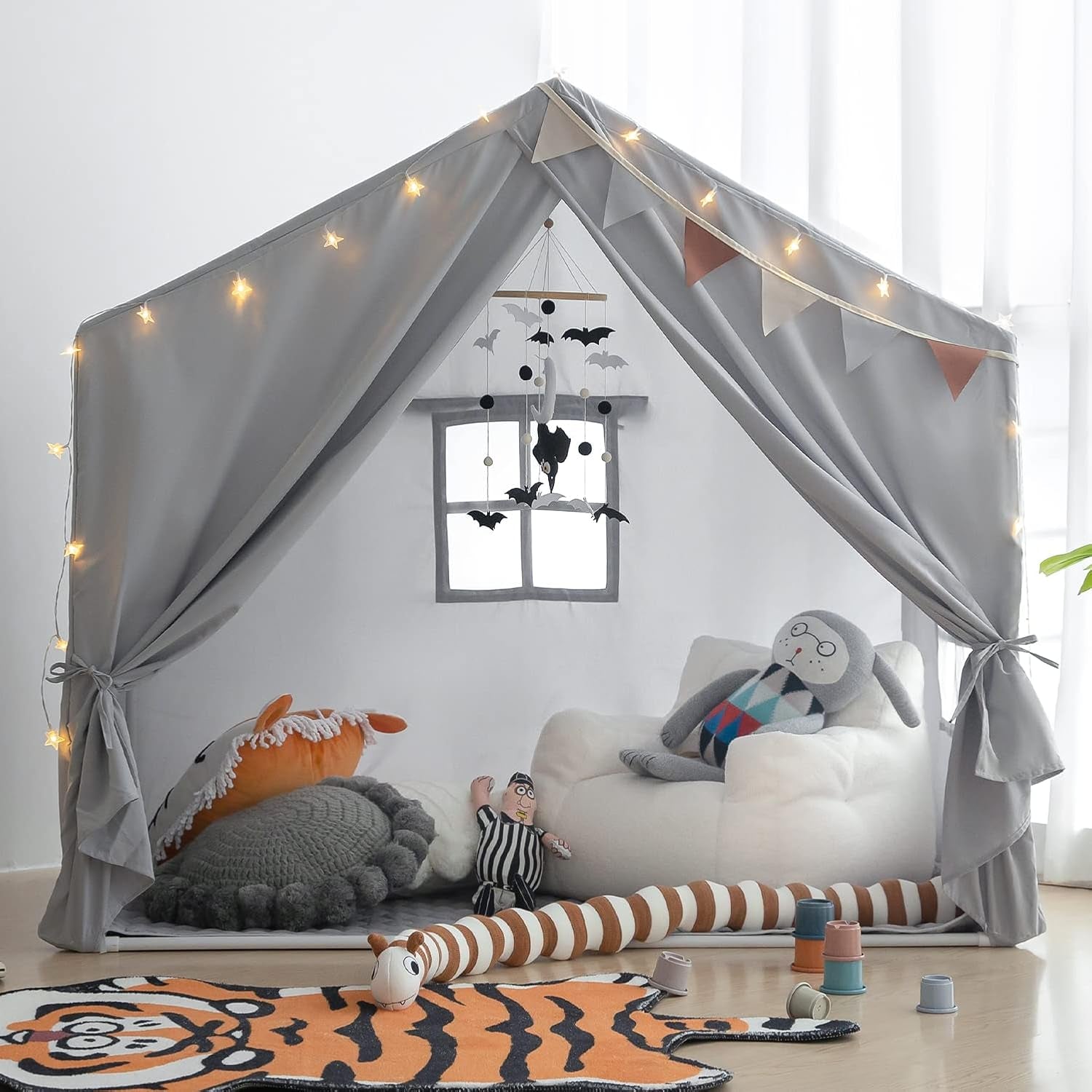 Grey Large Indoor Interlocking Tent Cushioning Mat