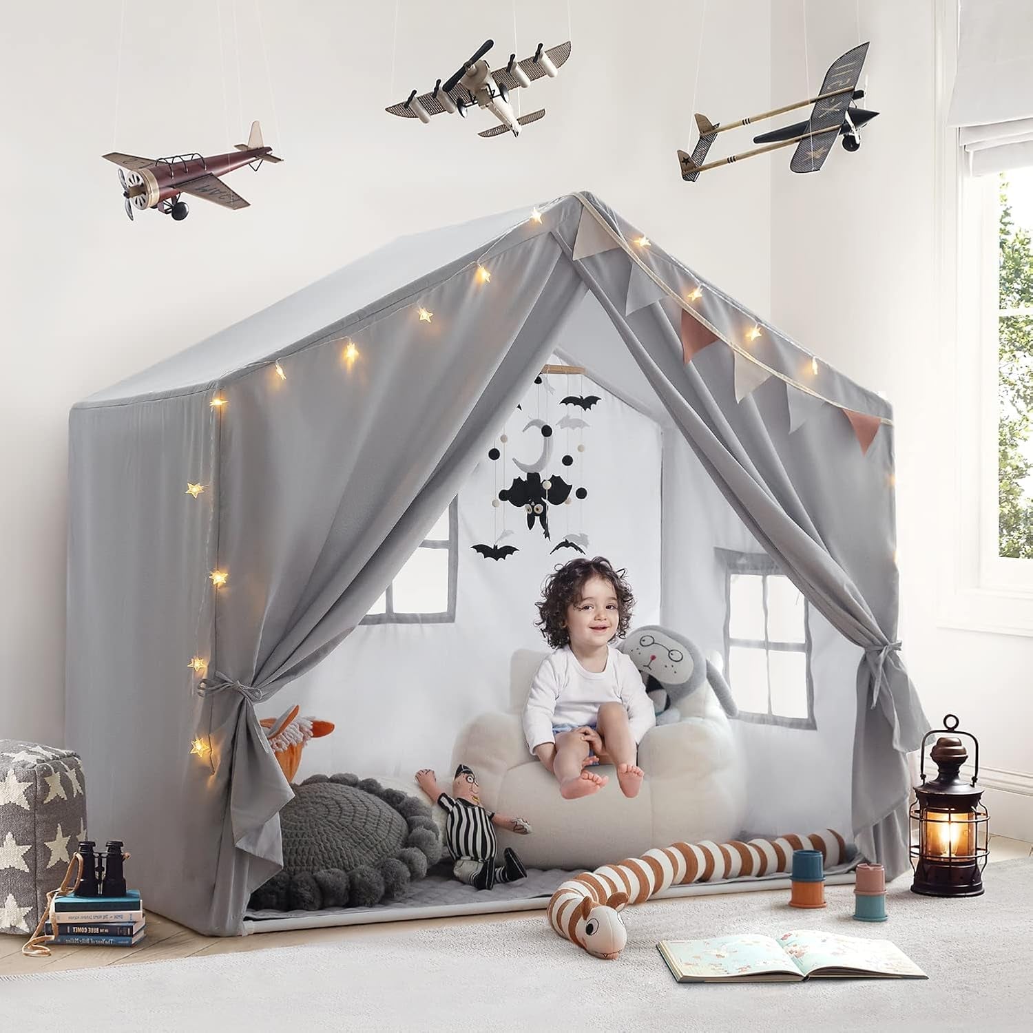 Grey Large Indoor Interlocking Tent Cushioning Mat