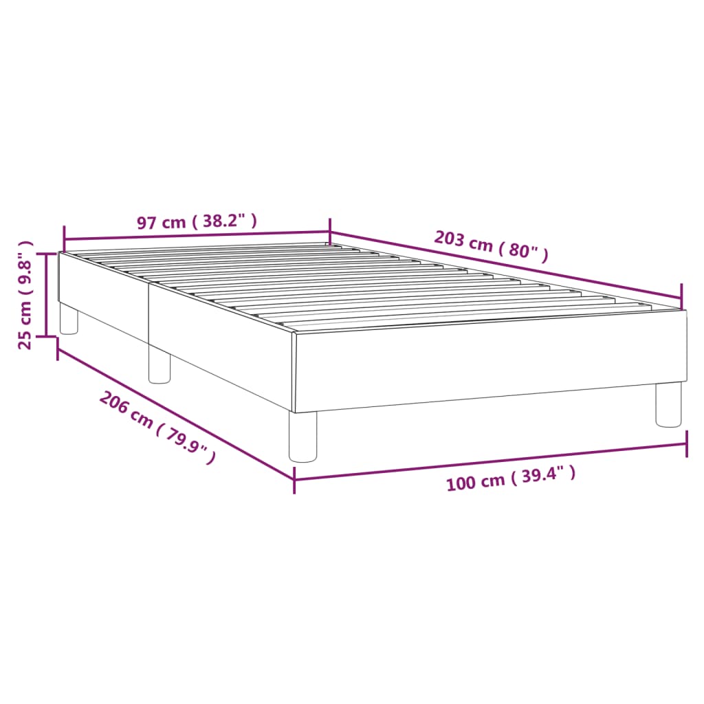 vidaXL Bed Frame Platform Bed Mattress Foundation Bedroom Furniture Velvet