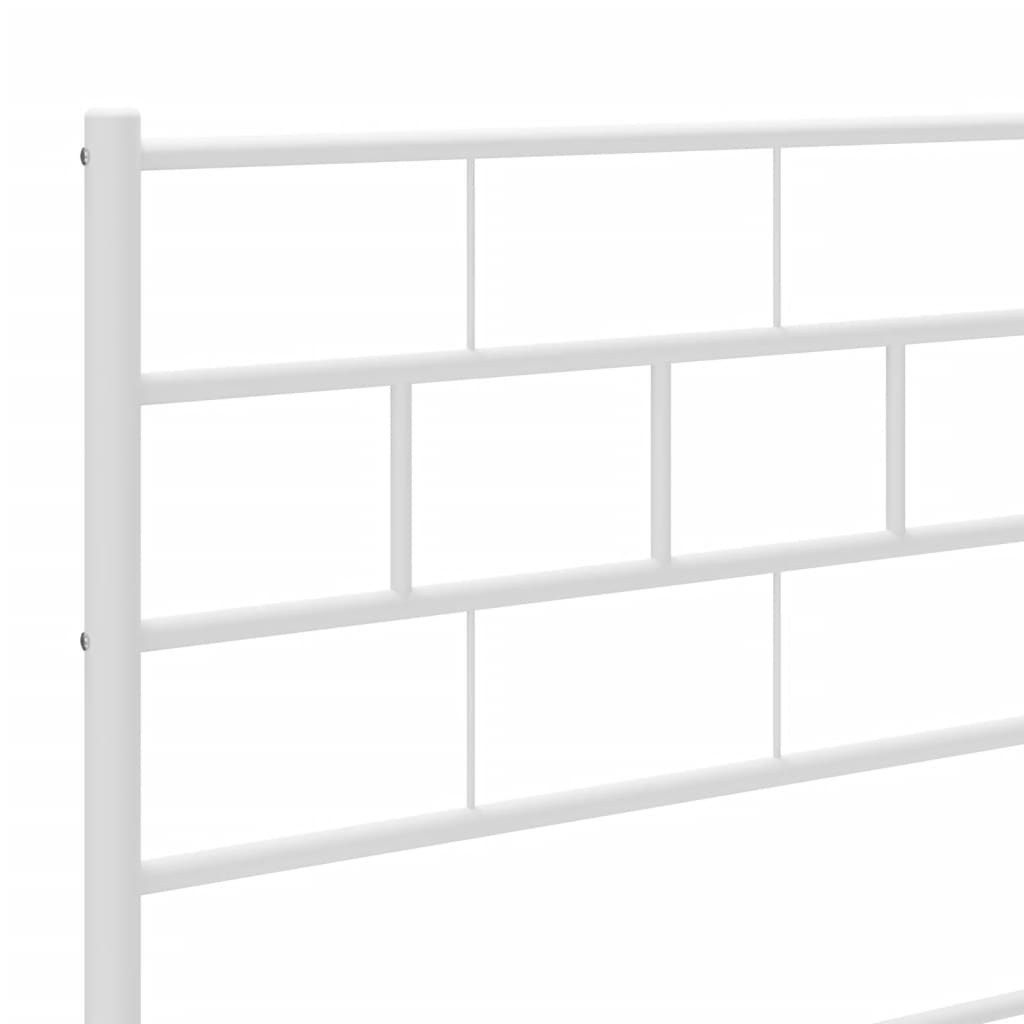 vidaXL Metal Headboard White 39.4"