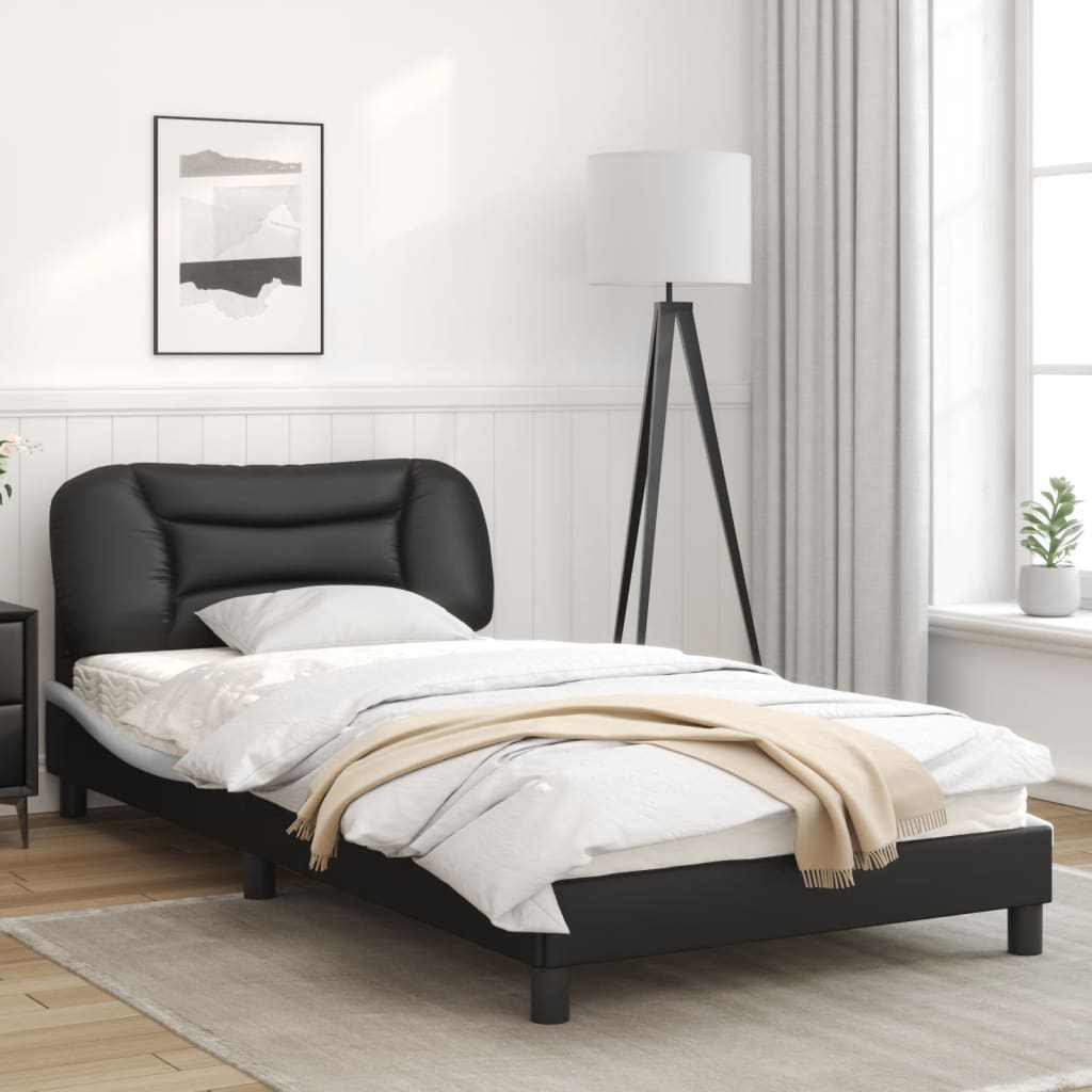 vidaXL Bed Frame with Headboard Mattress Foundation Furniture Faux Leather