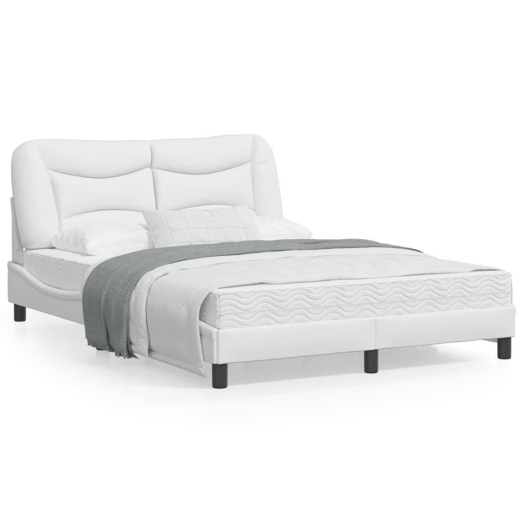vidaXL Bed Frame with Headboard Mattress Foundation Furniture Faux Leather