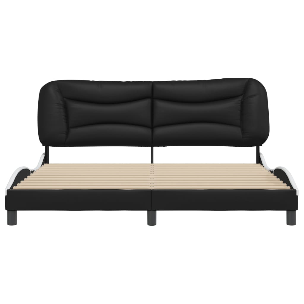 vidaXL Bed Frame with Headboard Mattress Foundation Furniture Faux Leather