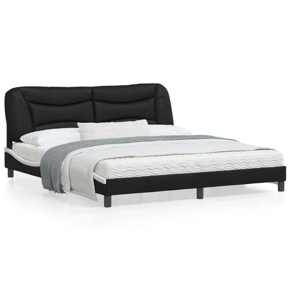 vidaXL Bed Frame with Headboard Mattress Foundation Furniture Faux Leather