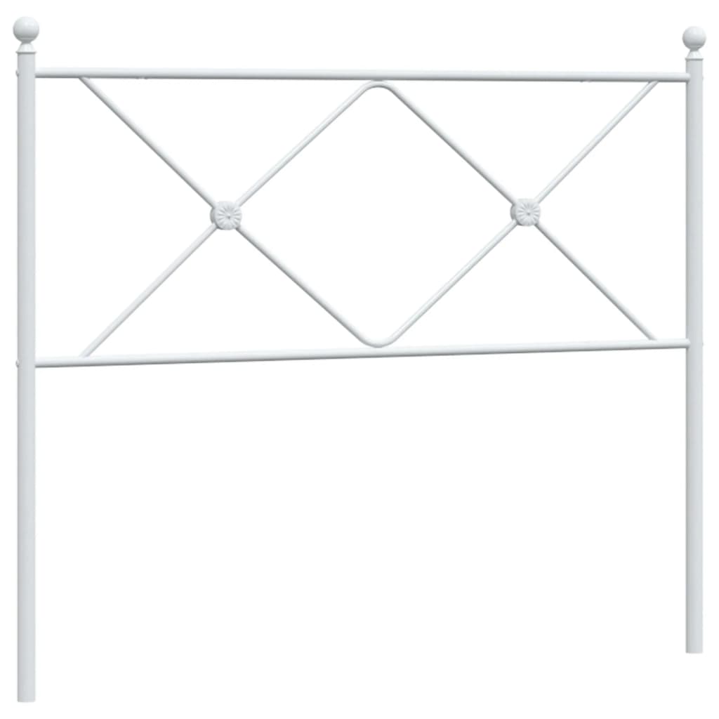 vidaXL Metal Headboard with Back Support Steel Construction Bedroom Furniture