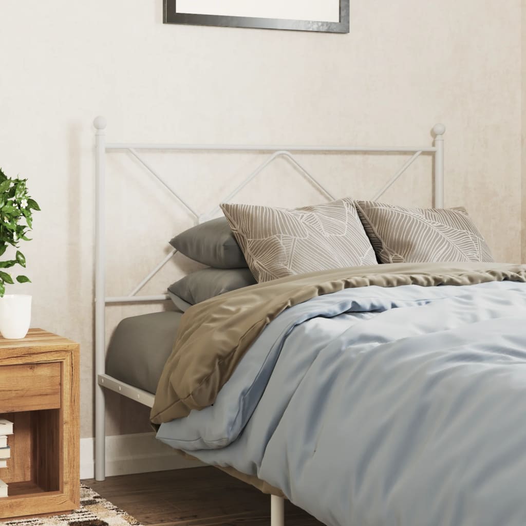 vidaXL Metal Headboard with Back Support Steel Construction Bedroom Furniture