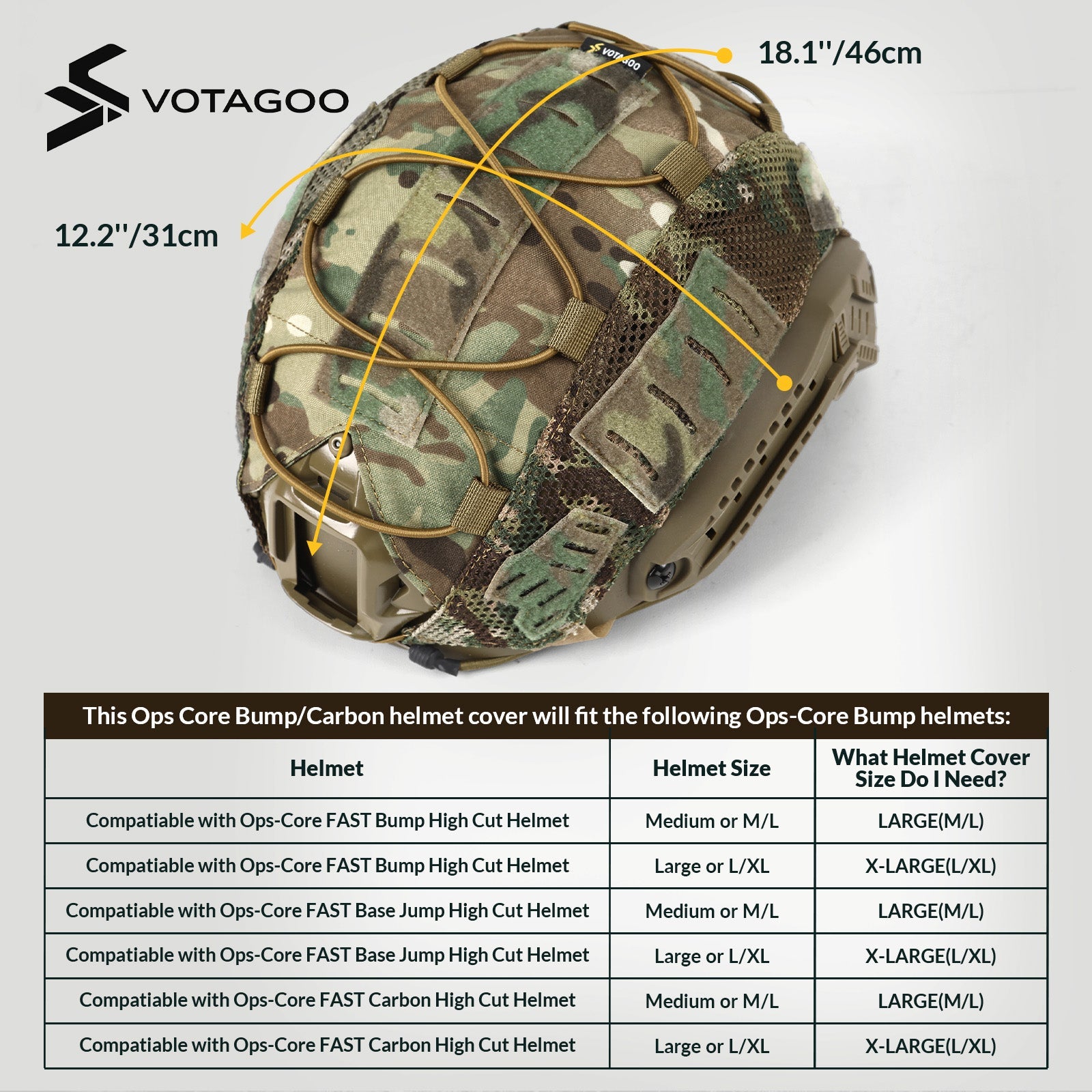 VOTAGOO® Tactical Helmet Cover
