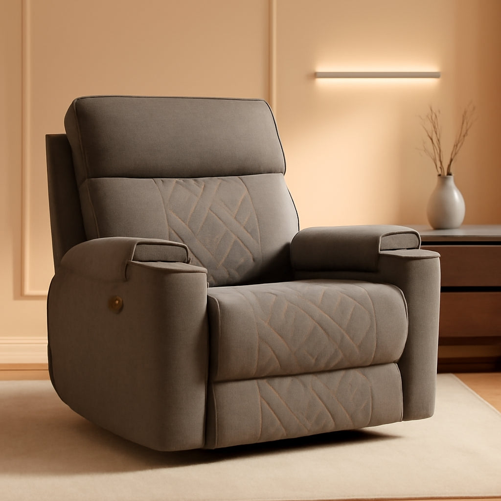 Electric Recliner Chair With USB Charging And Cup Holders