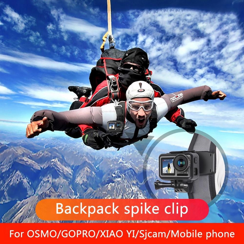 NNEIDS 360 Degree Backpack Mount For Gopro Dji And Other Action Cameras - Rotating Clip Clamp