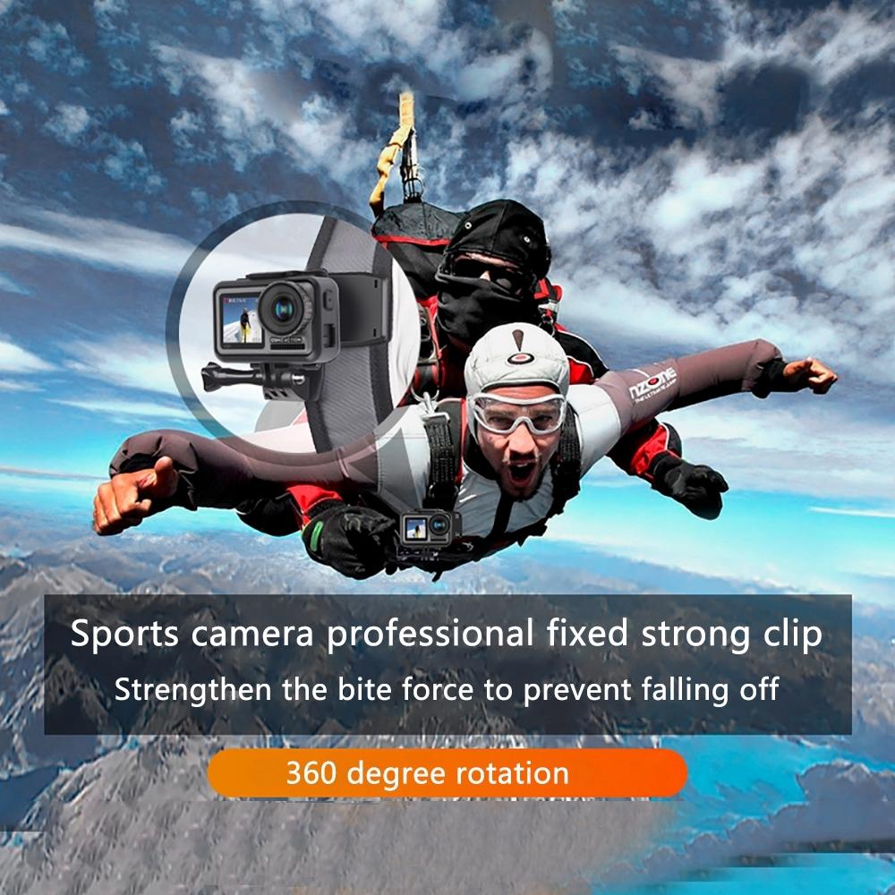 NNEIDS 360 Degree Rotation Backpack Mount For Gopro Dji Xiaoyi & Other Action Cameras
