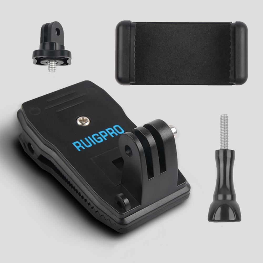 NNEIDS 360 Degree Rotation Backpack Mount For Gopro Dji Xiaoyi & Other Action Cameras