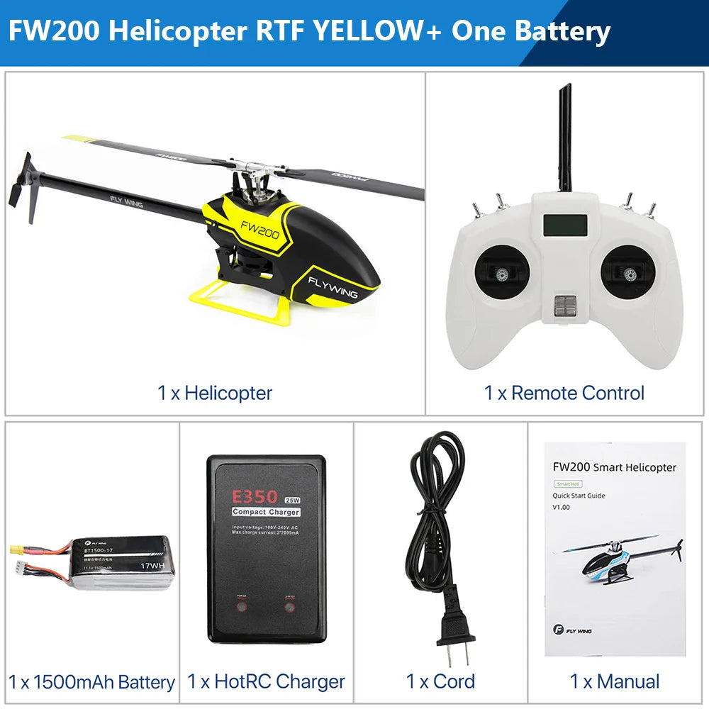 Flywing FW200 Smart GPS RC Helicopter