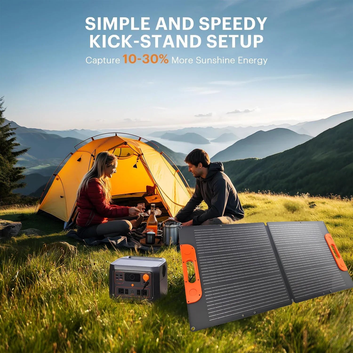 110W Portable Folding Solar Panel Bag – Ultra-Light & Powerful for Camping, RV, Off-Grid