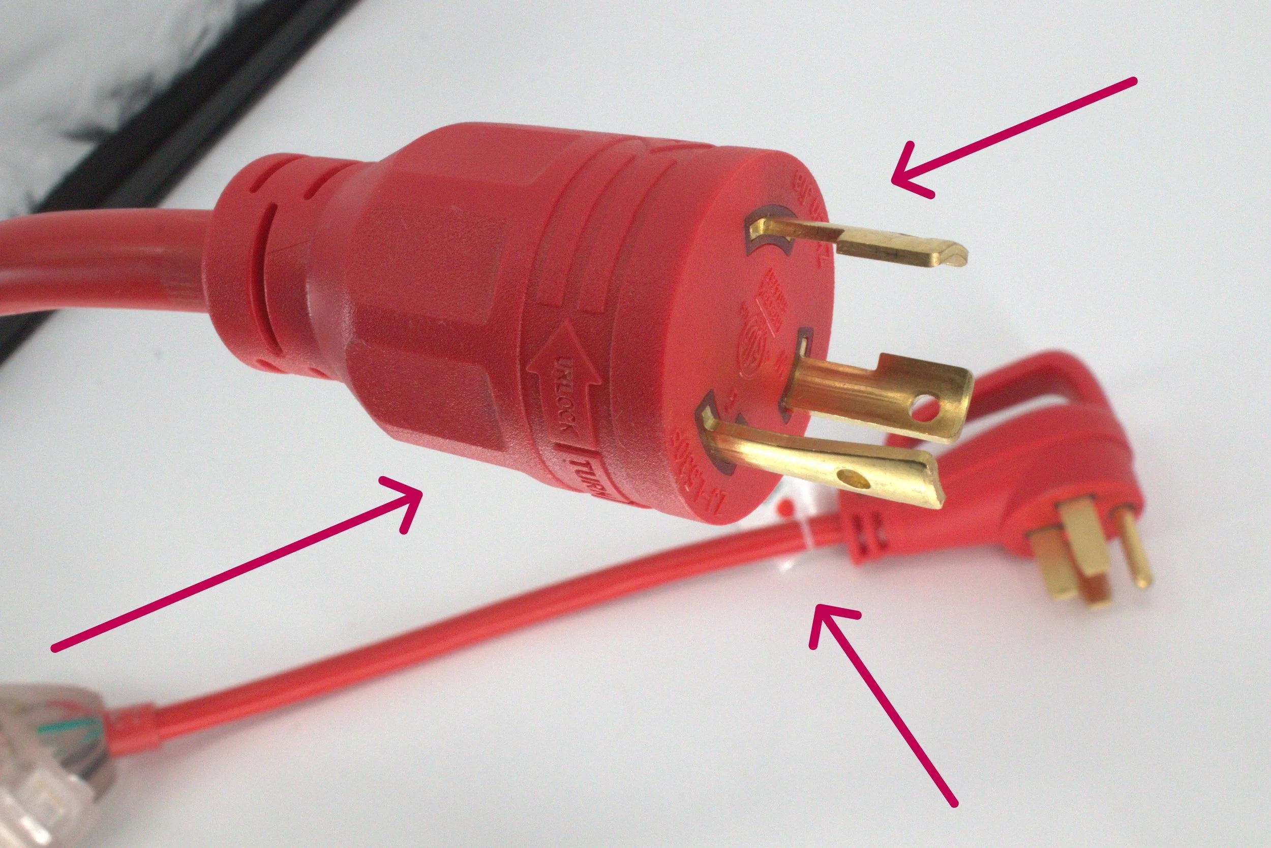 30 Amp Generator Adapter 3 Prong Twist Lock