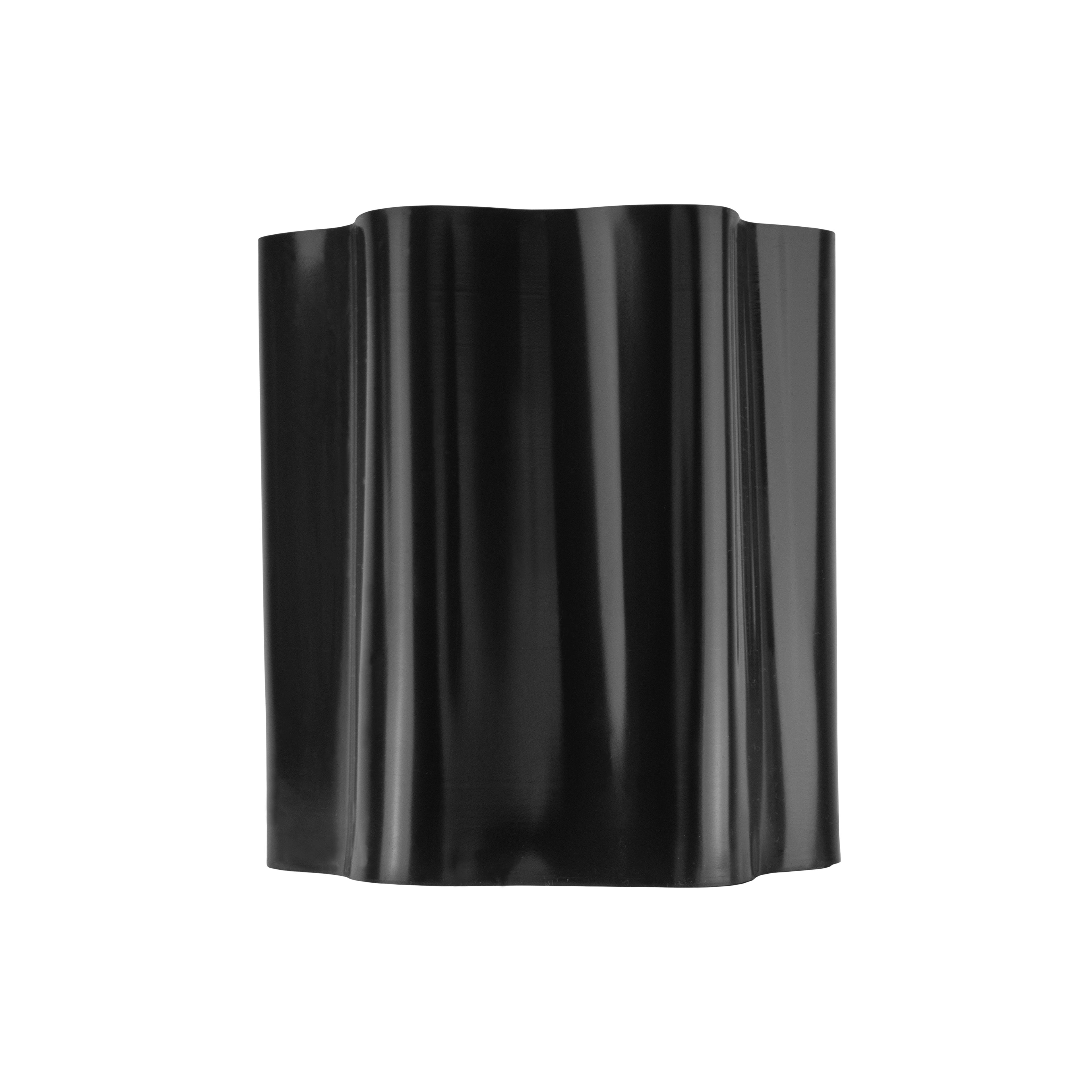 Wavy Plastic Garden Lawn Edging, H=10CM, L=9M, Black