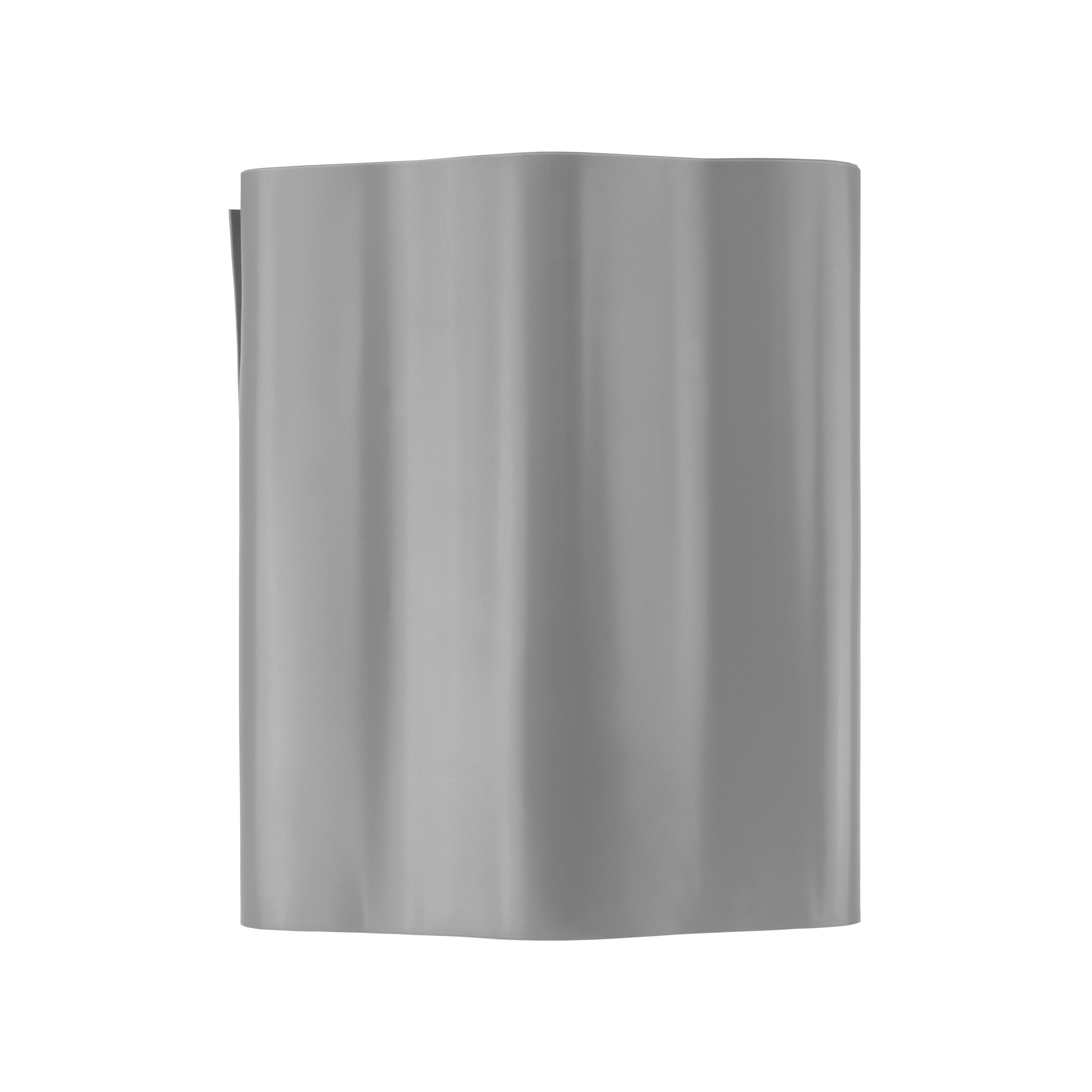 Wavy Plastic Garden Lawn Edging, H=15CM, L=9M, Light Gray