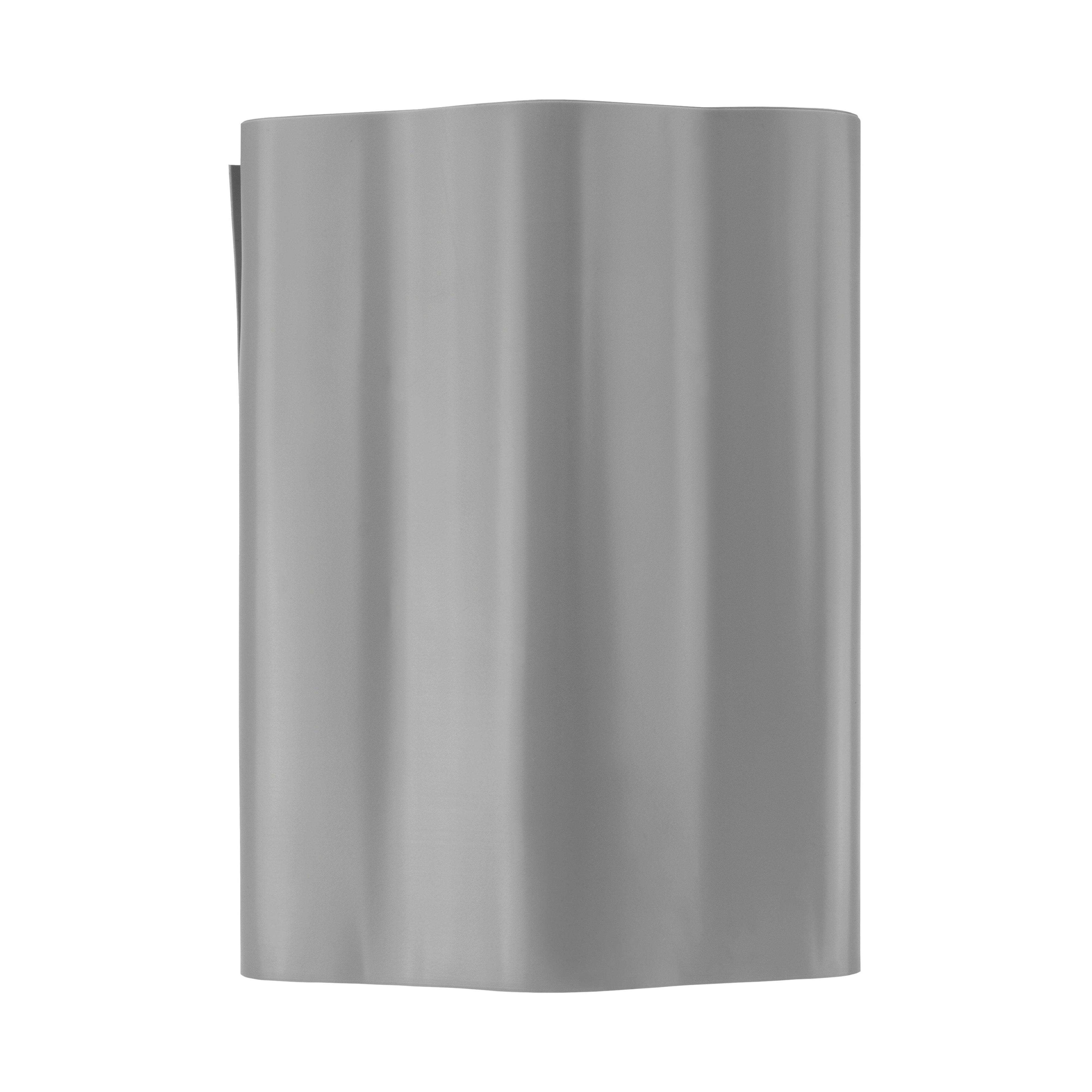 Wavy Plastic Garden Lawn Edging, H=20CM, L=9M, Light Gray