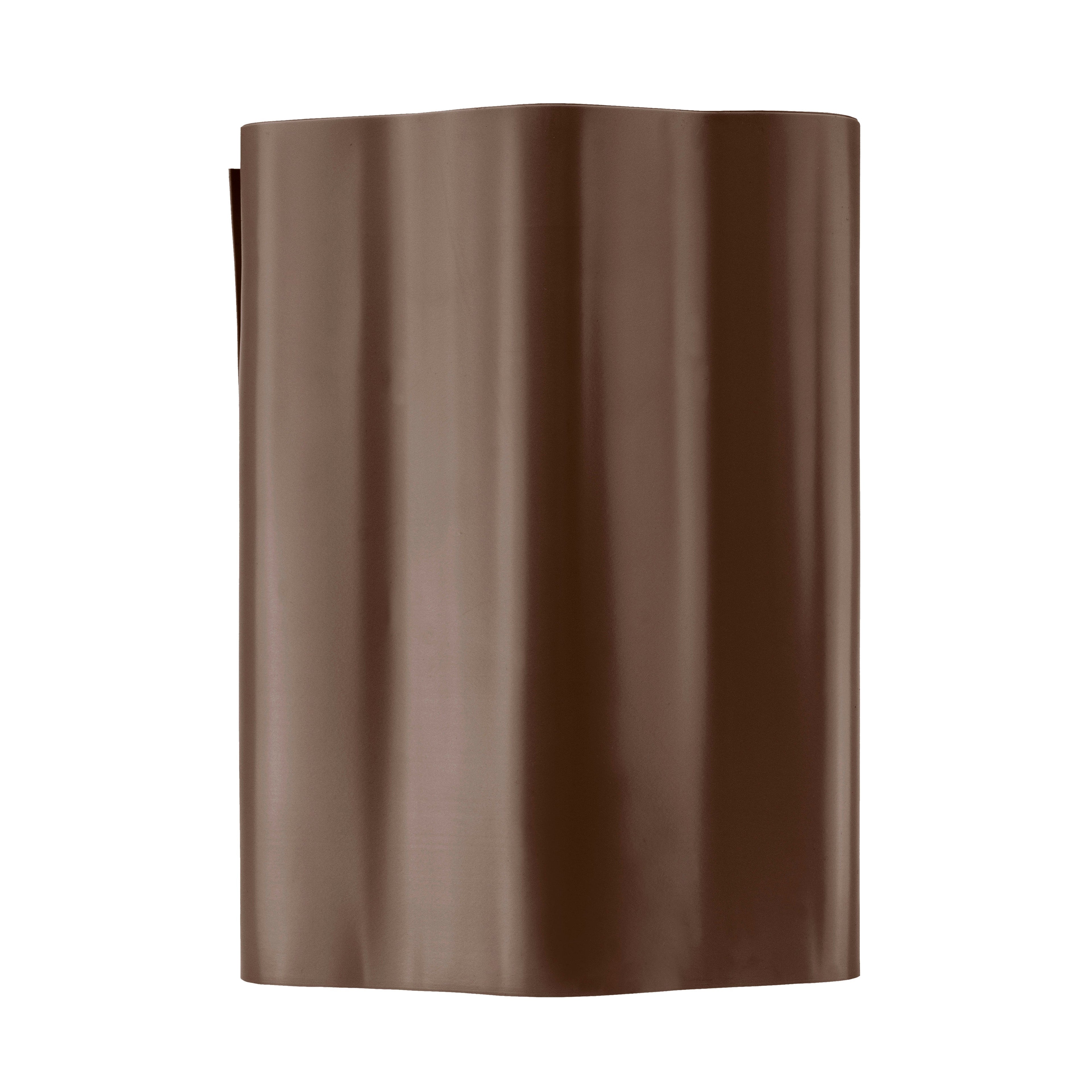 Wavy Plastic Garden Lawn Edging, H=20CM, L=9M, Brown