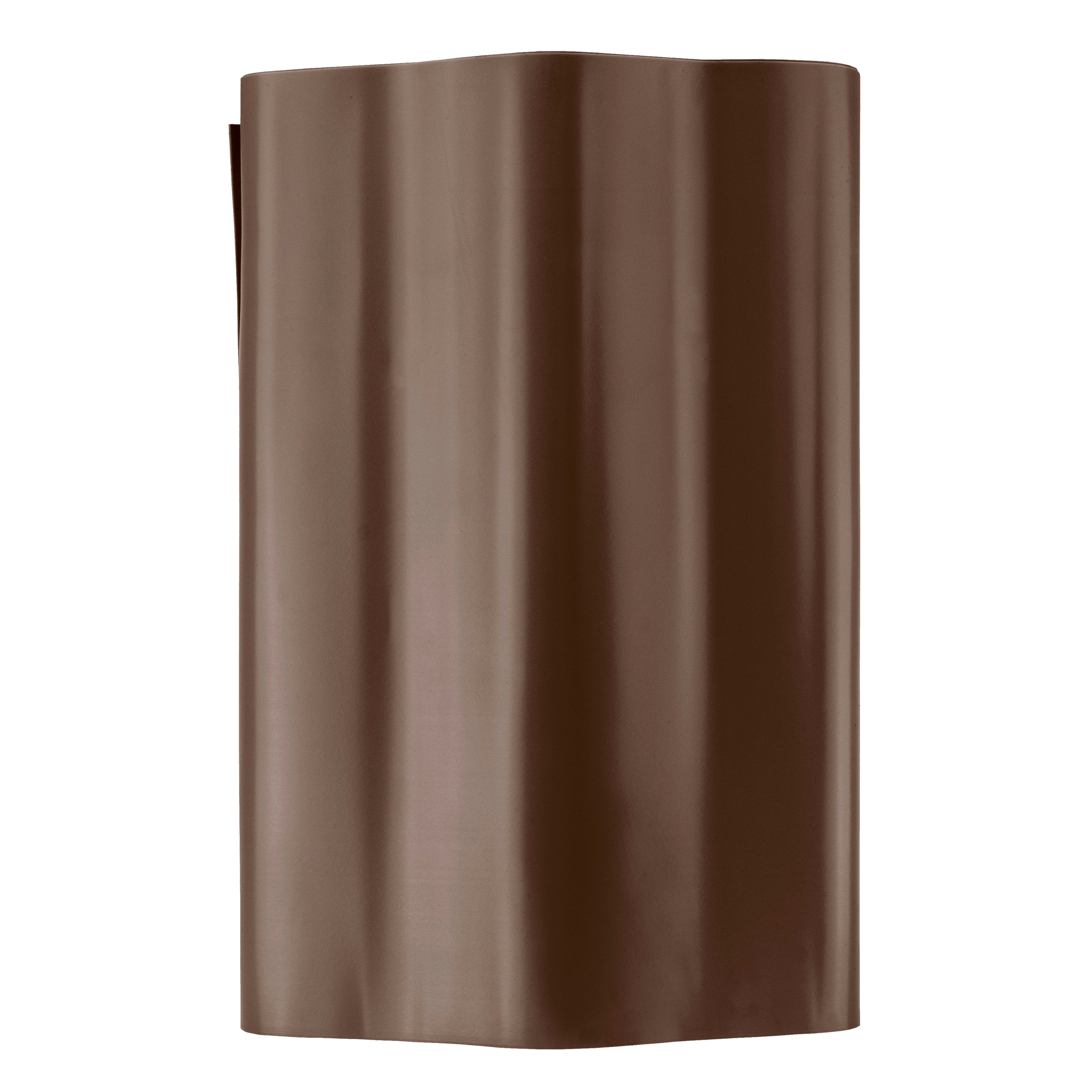 Wavy Plastic Garden Lawn Edging, H=25CM, L=9M, Brown