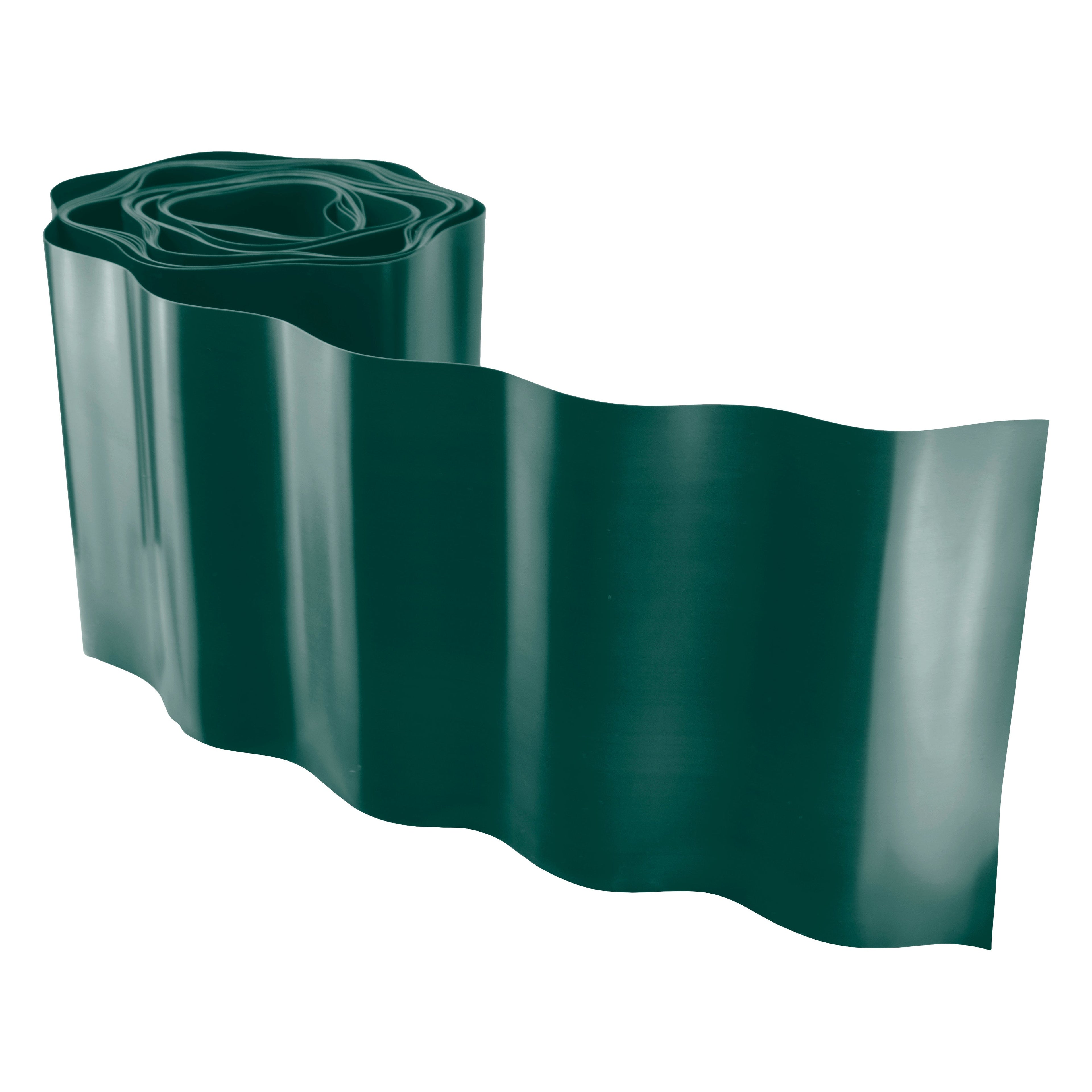 Wavy Plastic Garden Lawn Edging, H=10CM, L=9M, Green