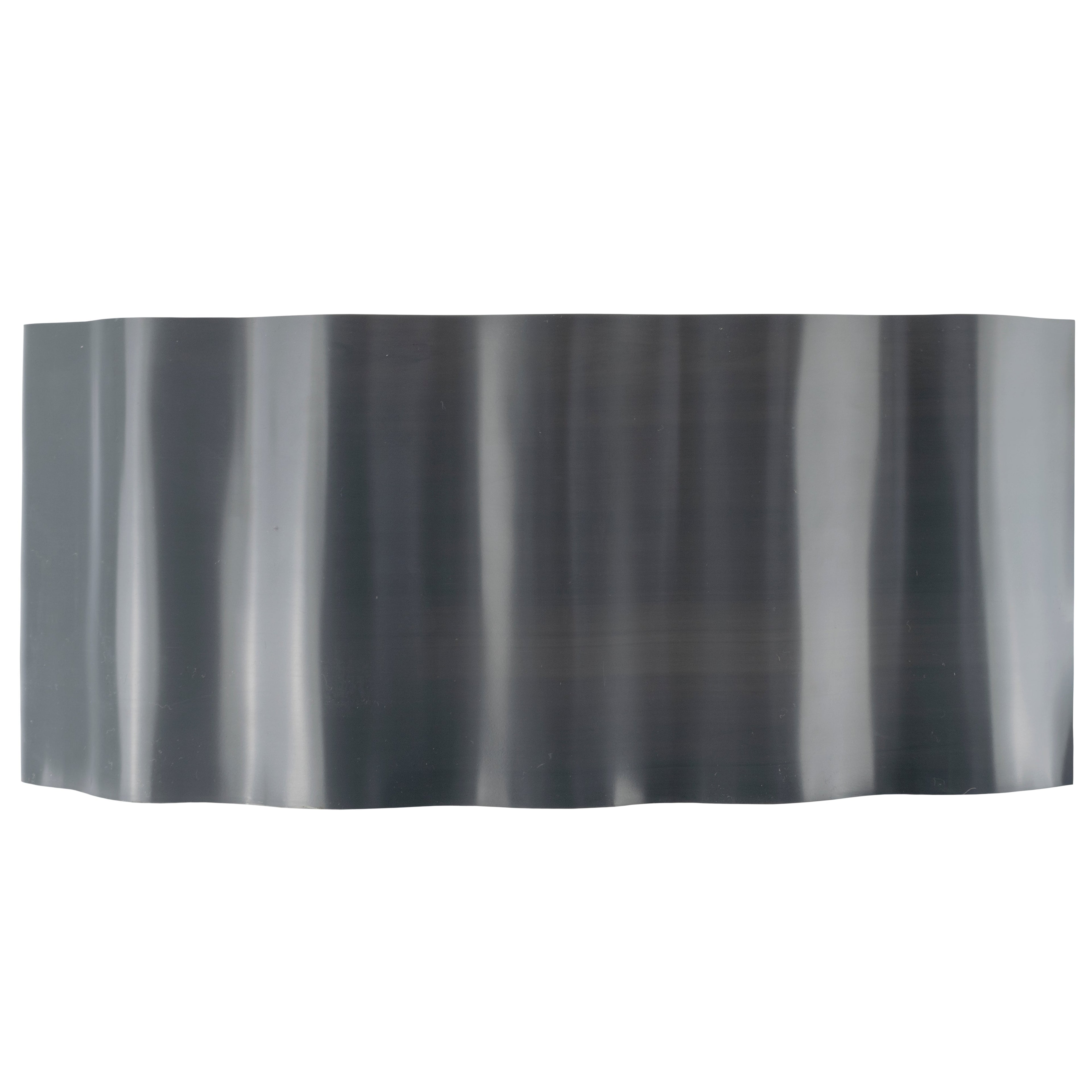 Wavy Plastic Garden Lawn Edging, H=25CM, L=9M, Gray