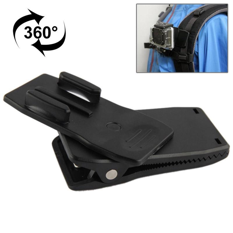 NNEIDS 360 Degree Quick Release Backpack Hat Clip For Action Cameras