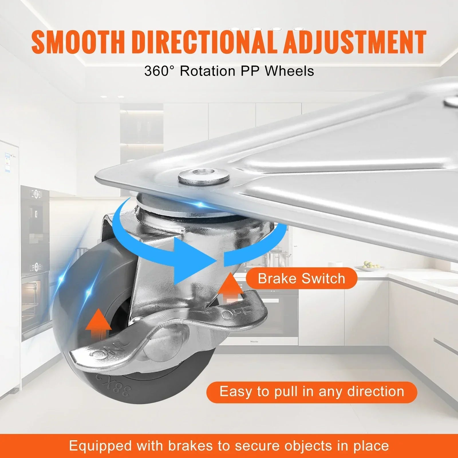 4pcs Industrial Machinery Mover - 360° Rotation, Heavy Furniture Transport