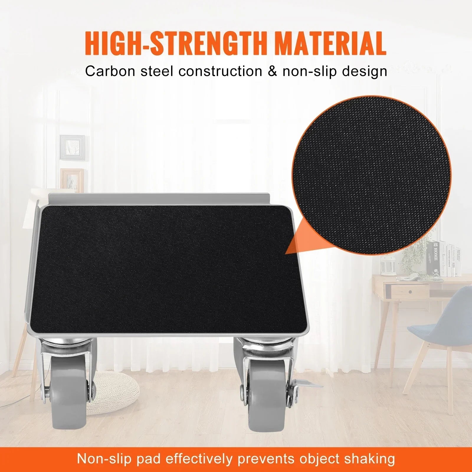 4pcs Industrial Machinery Mover - 360° Rotation, Heavy Furniture Transport