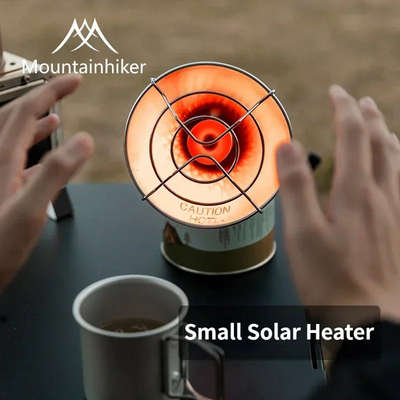 Mini SunGlow Portable Compact Solar-Assisted Stove for Outdoor Camping Warmth