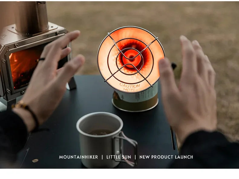 Mini SunGlow Portable Compact Solar-Assisted Stove for Outdoor Camping Warmth