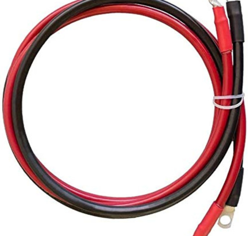 Battery Inverter Cables 5FT/1.5M 25MM¬≤/4AWG For 3/8 IN Lugs