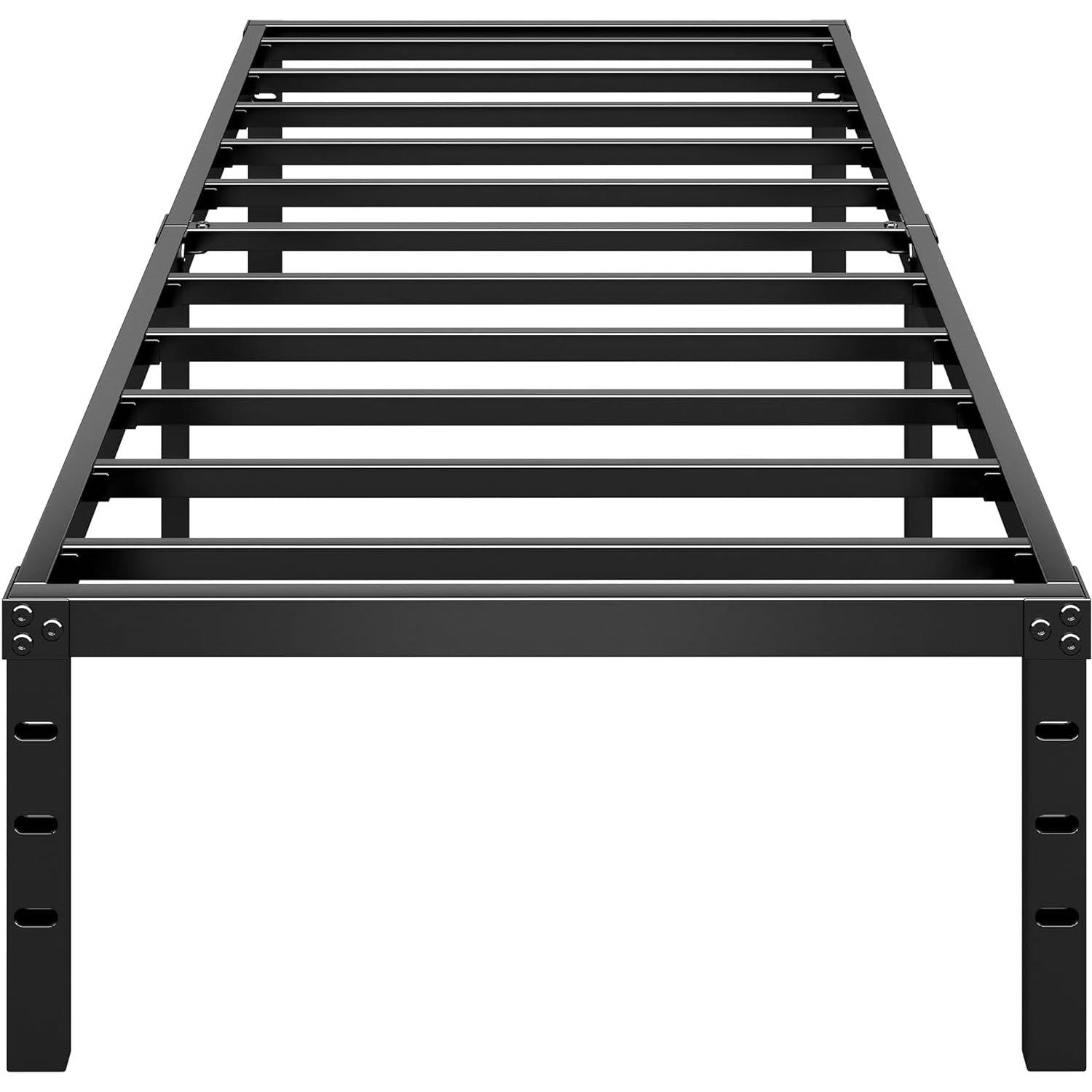 Twin 18-inch Heavy Duty Black Metal Platform Bed Frame