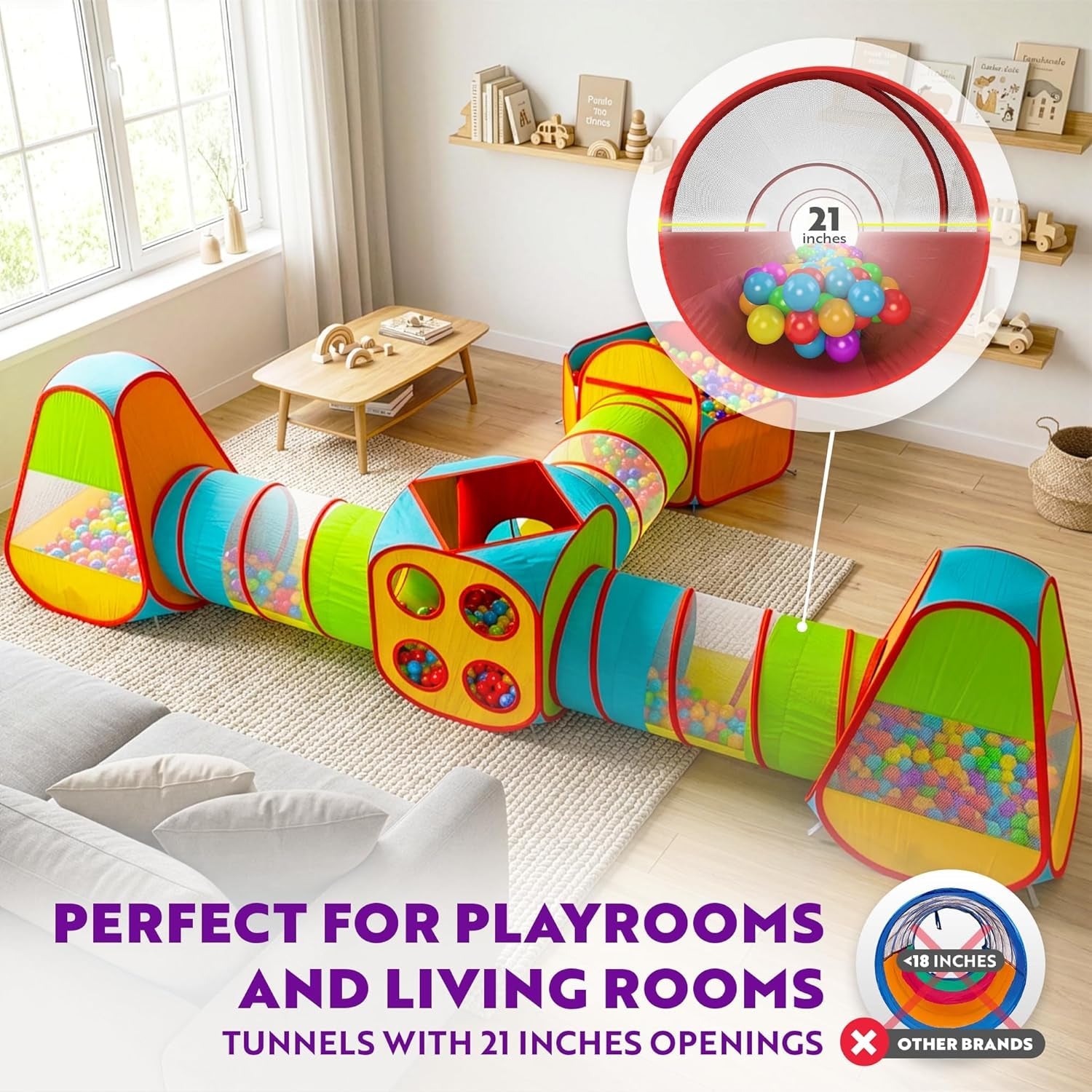 Seven Components Kids Play time Tent Ball Pit Bundle