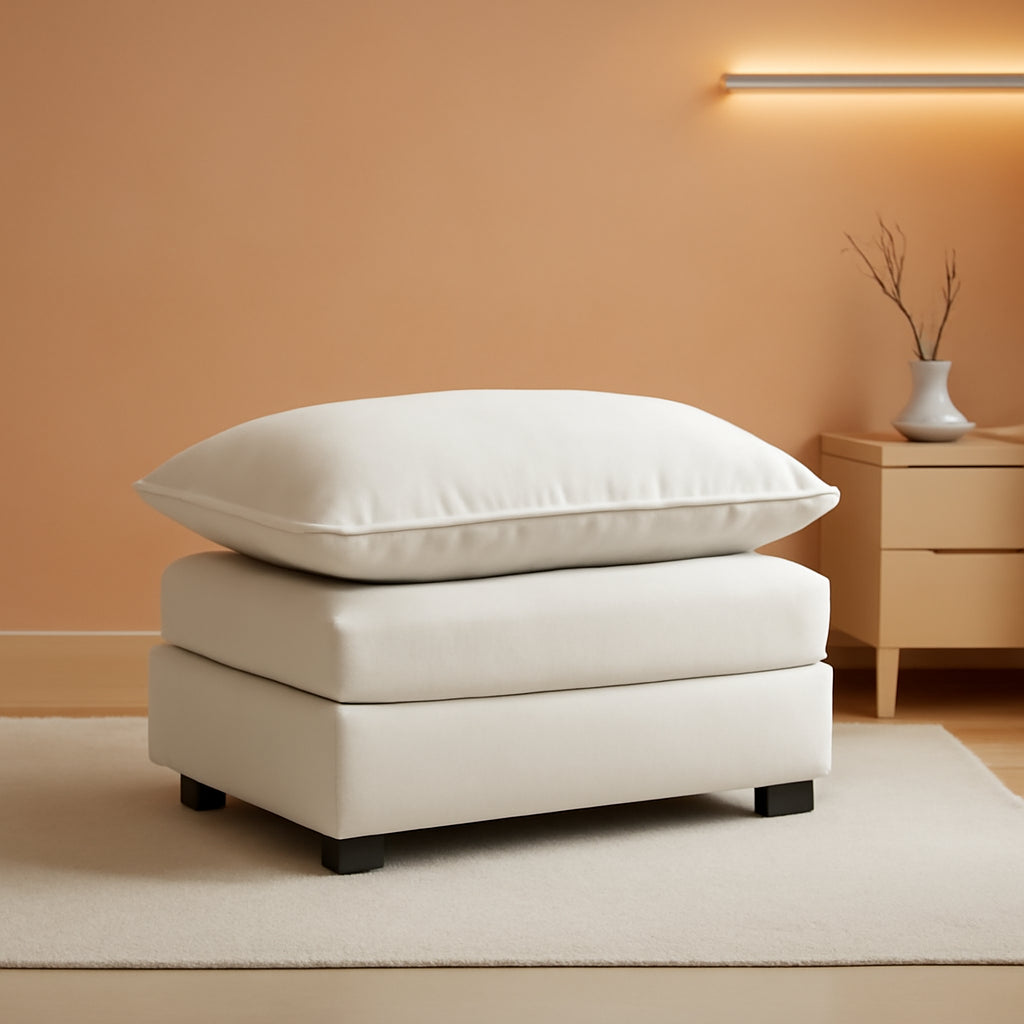 36.6 Inch Cream Ottoman Living Room Furniture Luxurious