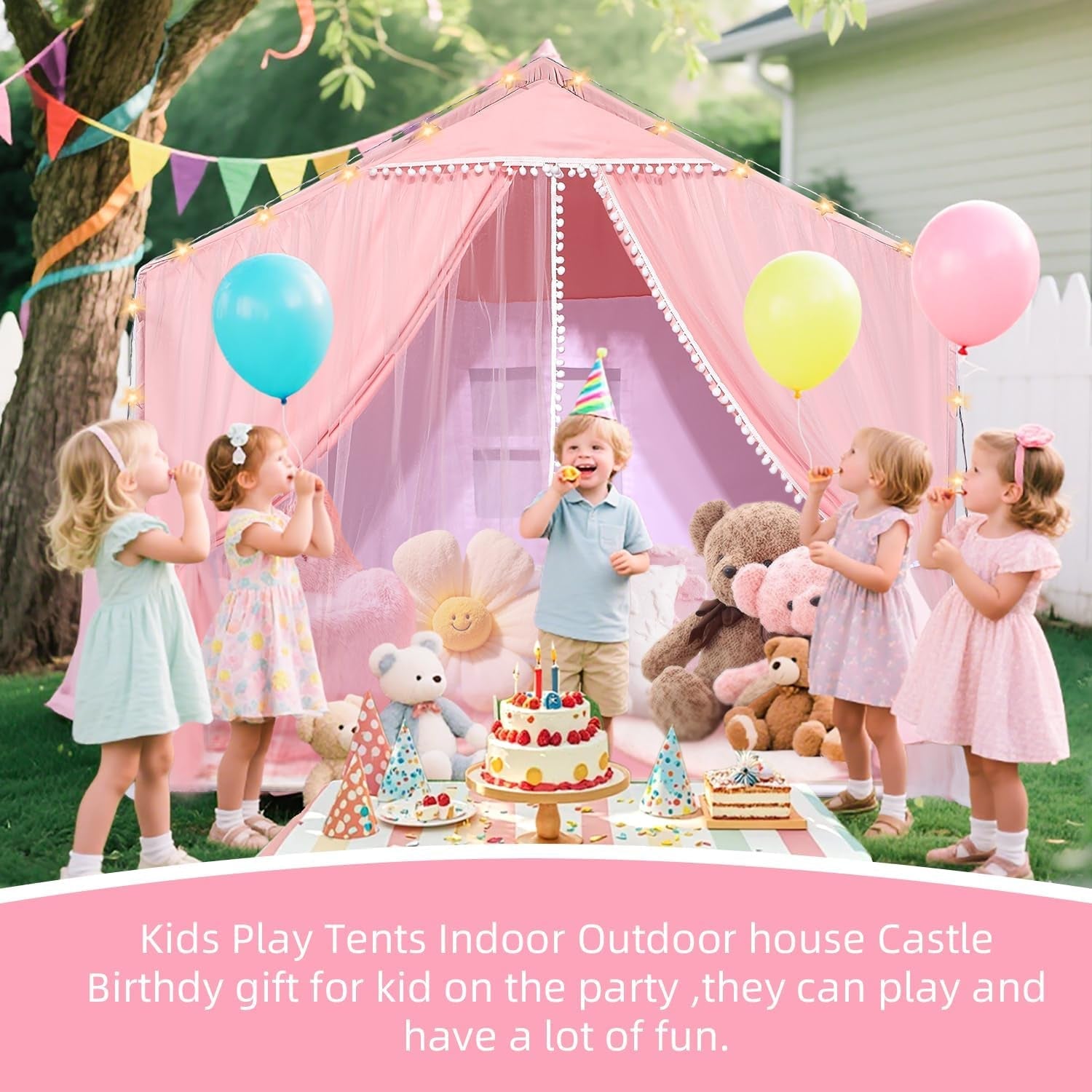 Pink Large Toddler Playhouse Fortress Castle Pro Tent