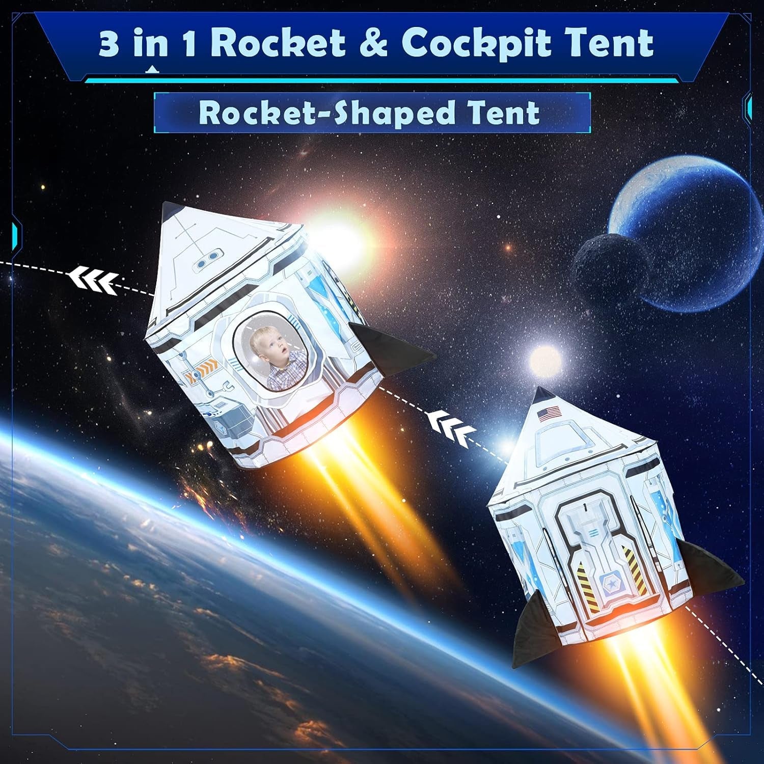 Rock etship Kids Play Tent Ball Pit Multi functional