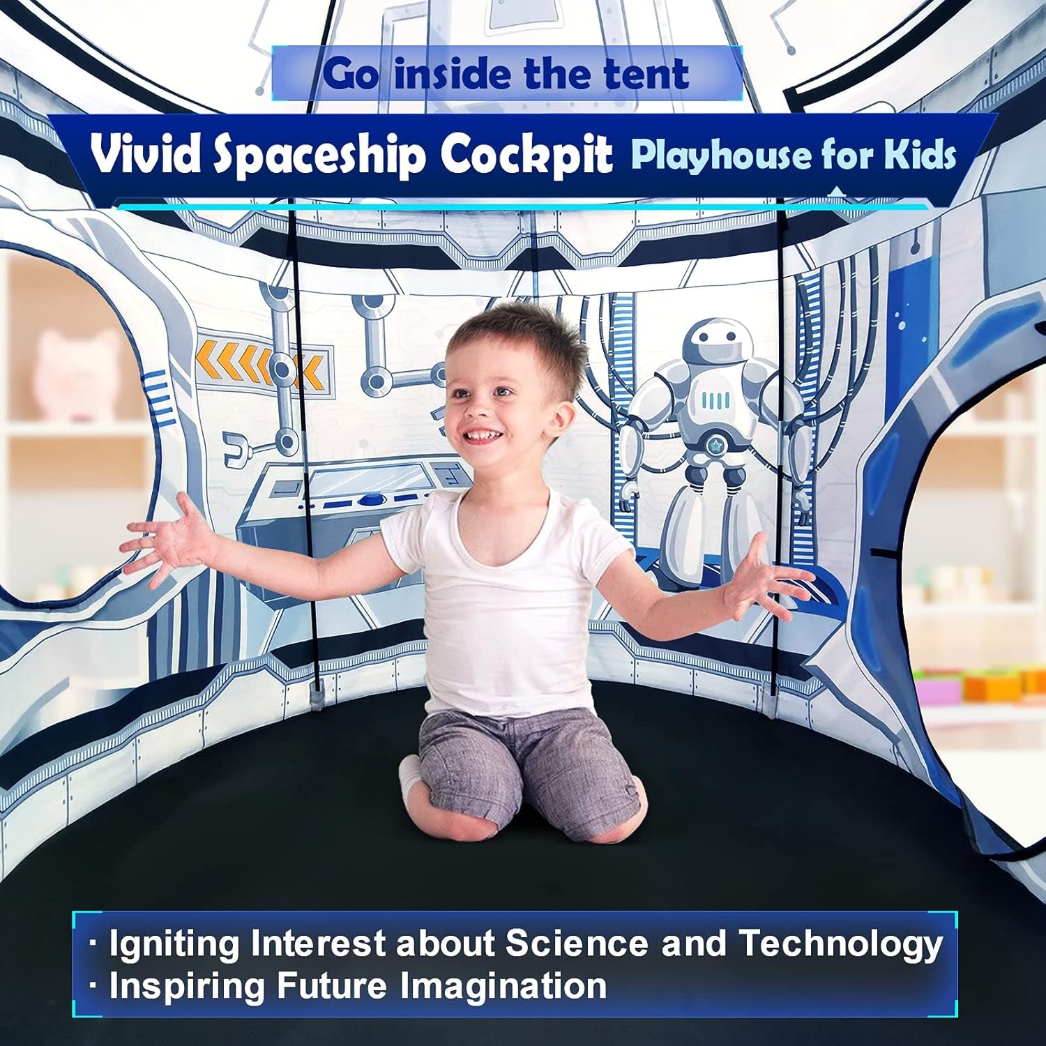 Rock etship Kids Play Tent Ball Pit Multi functional