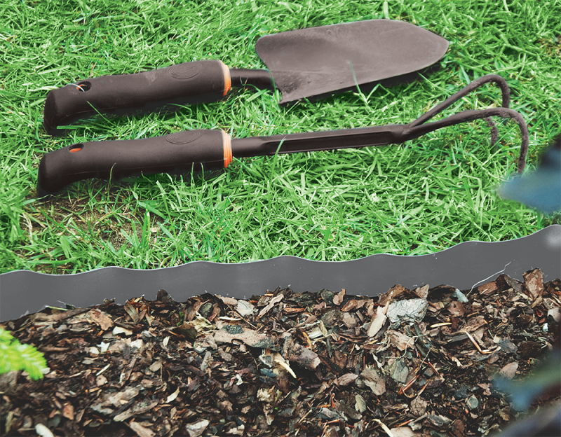 Wavy Plastic Garden Lawn Edging, H=10CM, L=9M, Gray