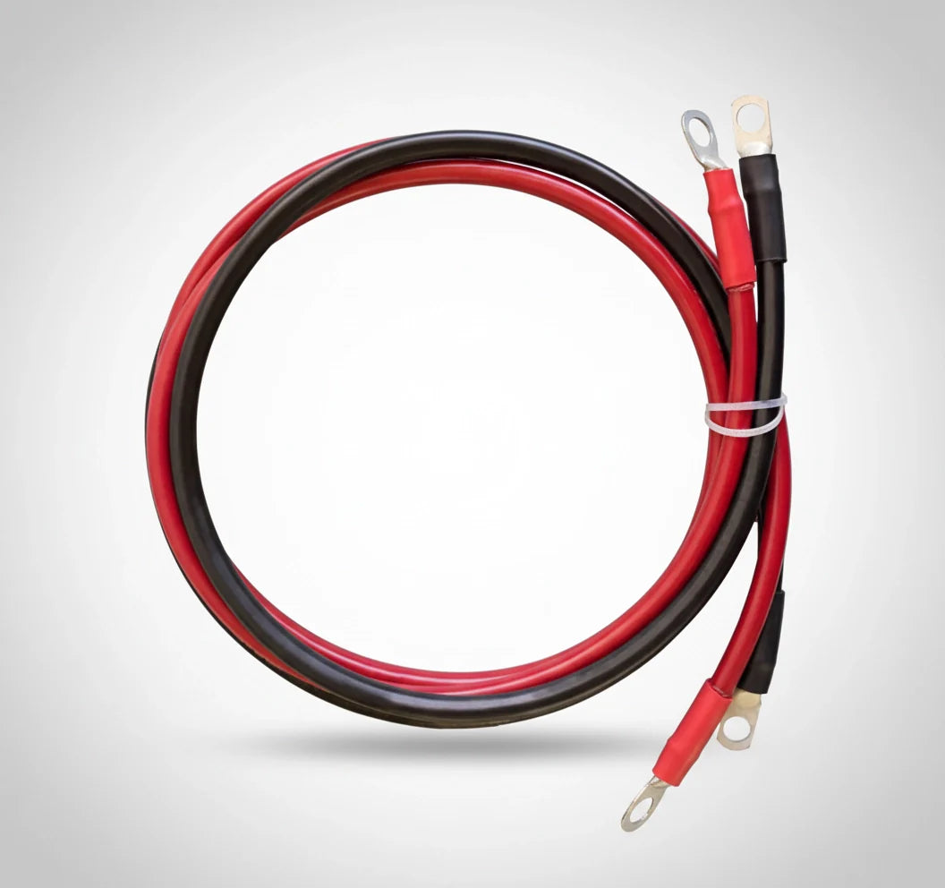 Battery Inverter Cables 5FT/1.5M 25MM¬≤/4AWG For 3/8 IN Lugs