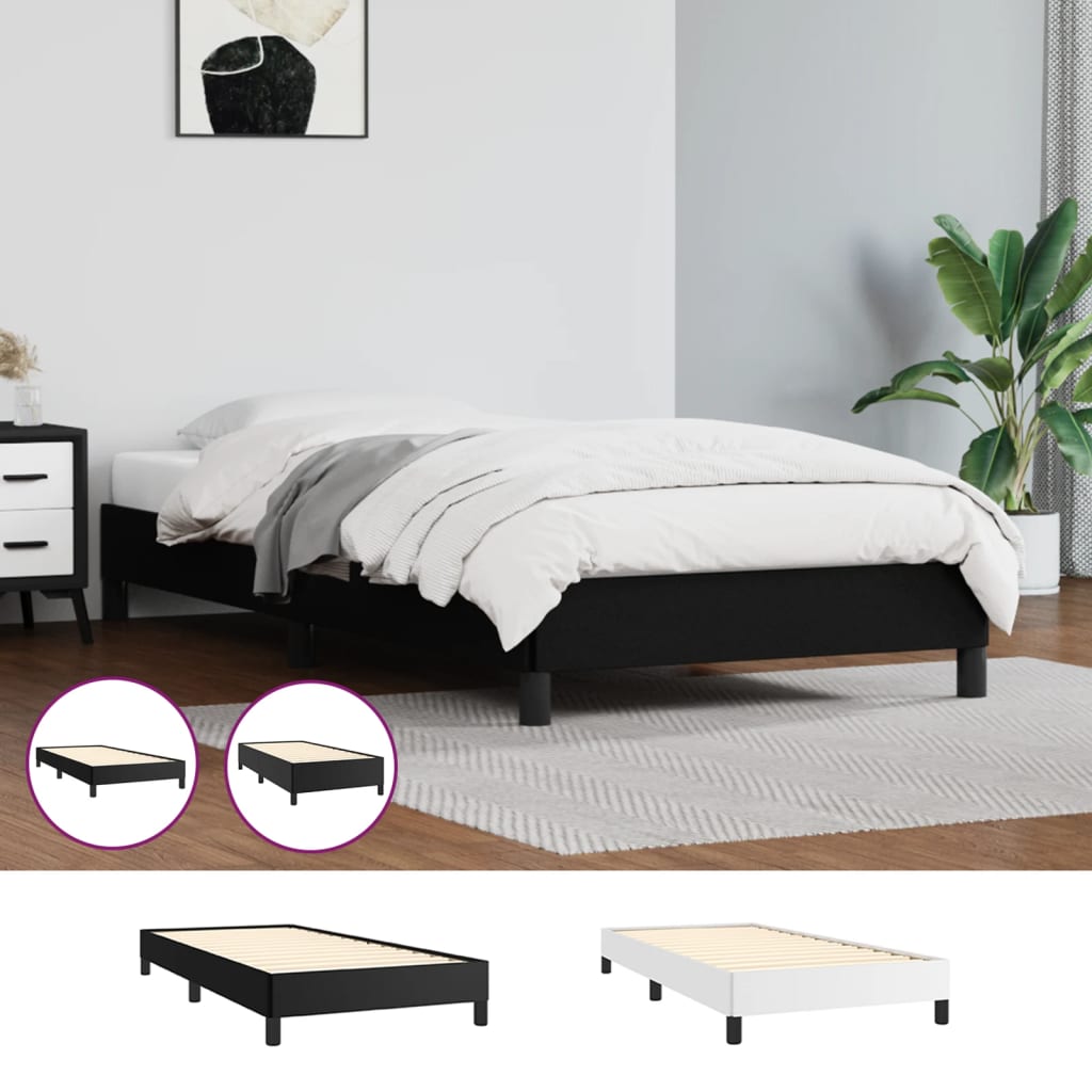 vidaXL Bed Frame Upholstered Mattress Foundation Bedroom Furniture Faux Leather